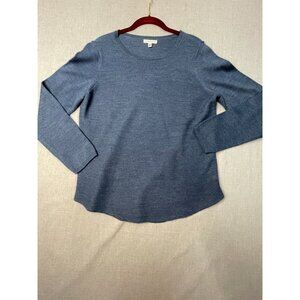 Croft&Barrow Women's Navy Medium Knit Round Neck Long Sleeve Sweater USED